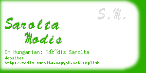 sarolta modis business card